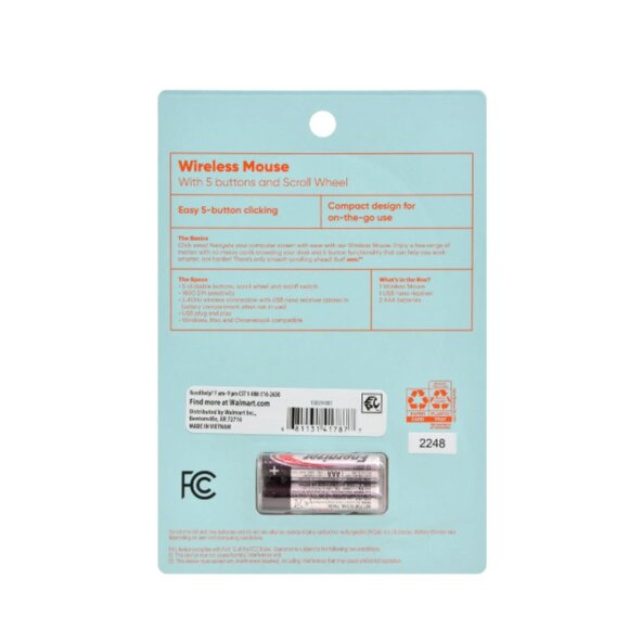 surf onn. Wireless Mouse Batteries incl. Rainbow BRAND-NEW sealed ⭐SHIPS FREE⭐ - Picture 4 of 7